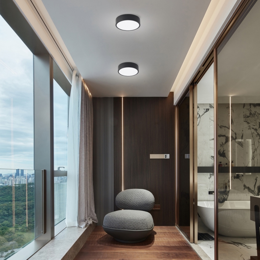 Brilagi - Candeeiro de tecto LED POOL LED/18W/230V 3000/4500/6000K Ø 20 cm preto