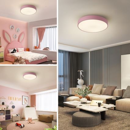 Brilagi - Plafon LED POOL LED/36W/230V 3000/4000/6000K Ø 30 cm rosa