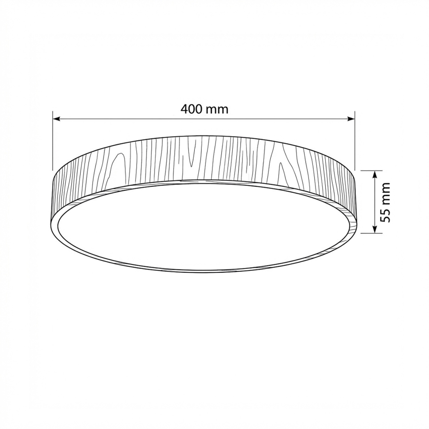 Brilagi - Luminária de teto LED POOL LED/48W/230V 3000/4000/6000K Ø 40 cm, acabamento em madeira
