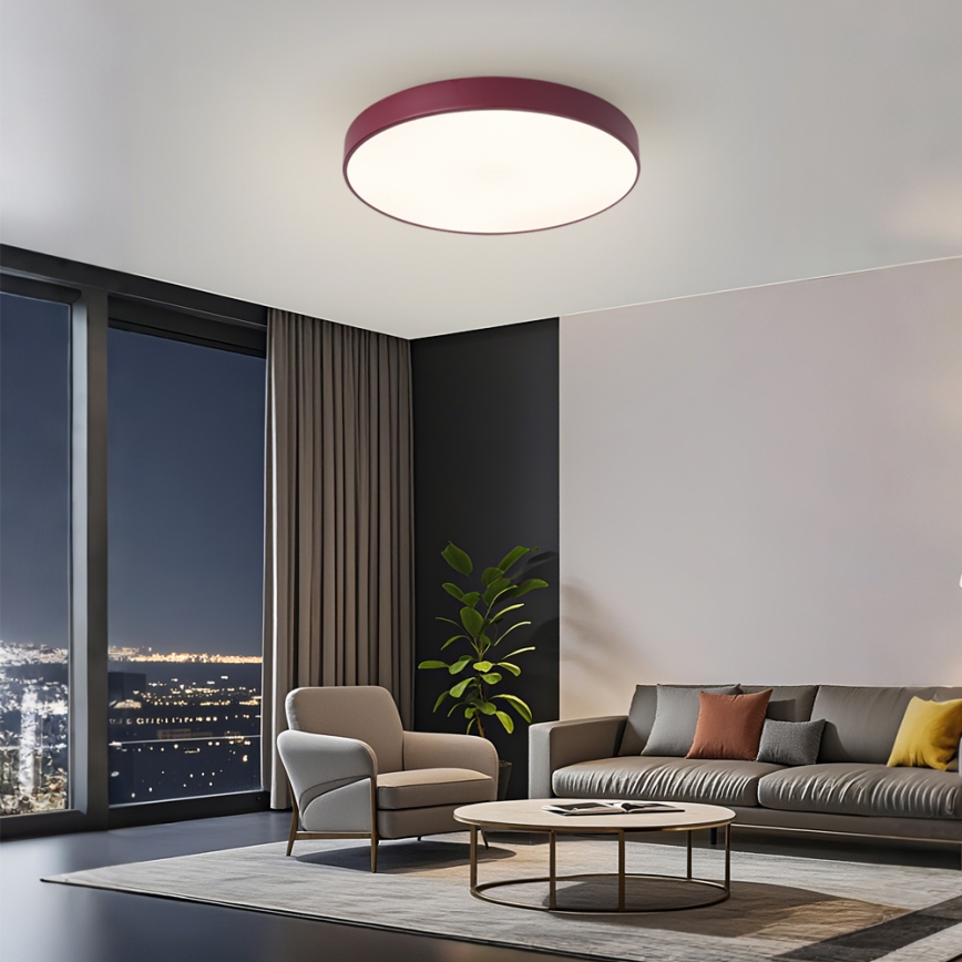 Brilagi - Plafon POOL LED/60W/230V 3000/4000/6000K Ø 50 cm bordô