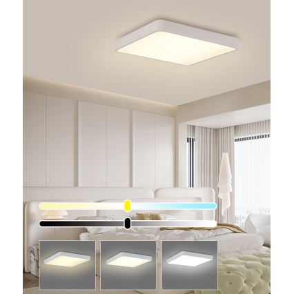 Brilagi - Candeeiro de tecto LED POOL SQUARE LED/48W/230V 3000/4500/6000K 50x50 cm branco