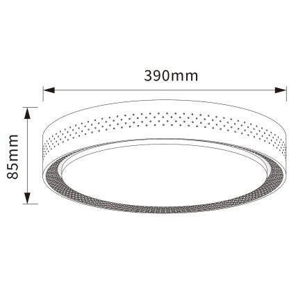 Brilagi - Candeeiro de teto LED dimerizável COCI LED/48W/230V 3000-6500K Ø 39 cm acabamento madeira/preto + controlo remoto