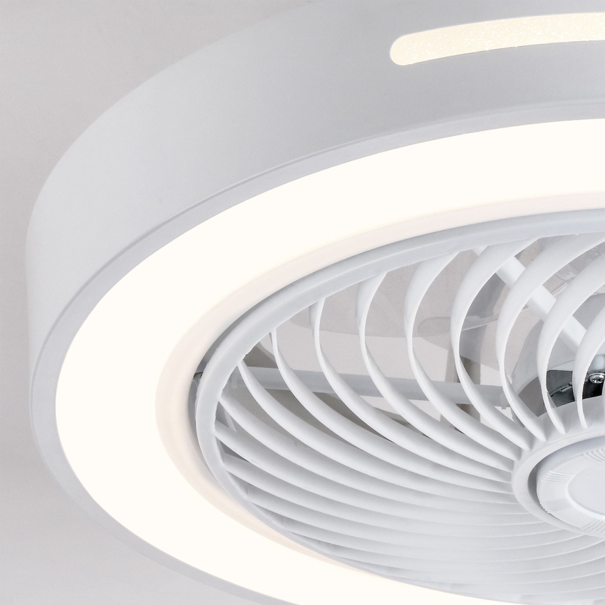 Brilagi - Candeeiro de tecto LED dimerizável com ventilador LED/38W/230V 3000-6500K Ø 46 cm branco + controlo remoto