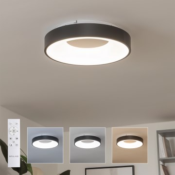Brilagi - Candeeiro de tecto LED regulável FALCON II LED/67W/230V 3000-6500K Ø 40 cm preto + controlo remoto