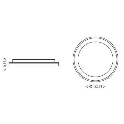 BRILAGI - Luminária de teto LED dimerizável FALCON SLIM LED/42W/230V 3000-6500K Ø 50 cm bege + controlo remoto