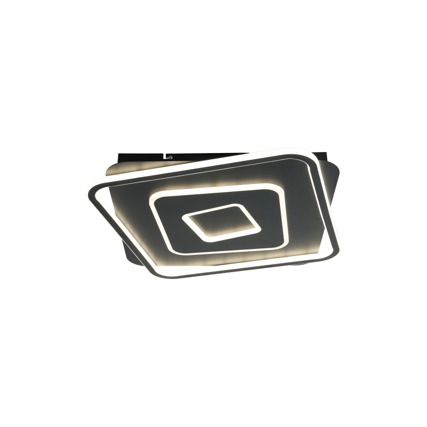 Brilagi - Luminária de teto LED regulável IRIS LED/98W/230V 3000-6000K 50x50 cm preta + comando remoto