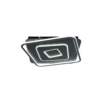 Brilagi - Luminária de teto LED regulável IRIS LED/98W/230V 3000-6000K 50x50 cm preta + comando remoto