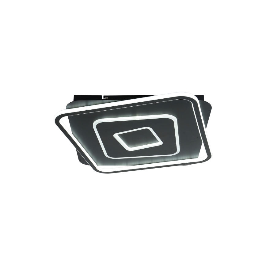 Brilagi - Luminária de teto LED regulável IRIS LED/98W/230V 3000-6000K 50x50 cm preta + comando remoto