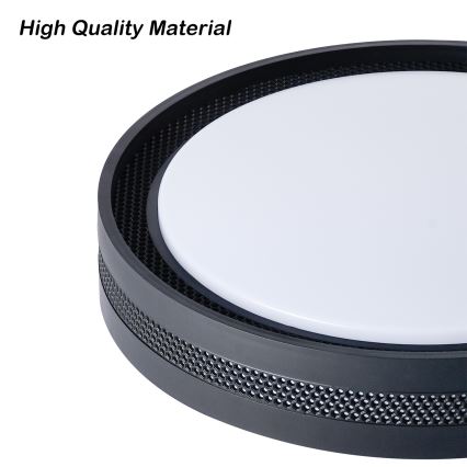 Brilagi - Candeeiro de teto LED regulável KREON LED/54W/230V 3000-6000K preto diâmetro 38 cm + comando remoto