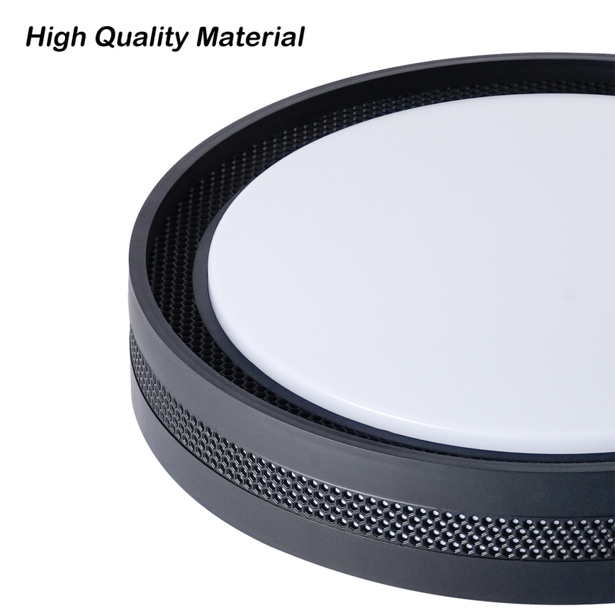 Brilagi - Candeeiro de teto LED regulável KREON LED/54W/230V 3000-6000K preto diâmetro 38 cm + comando remoto