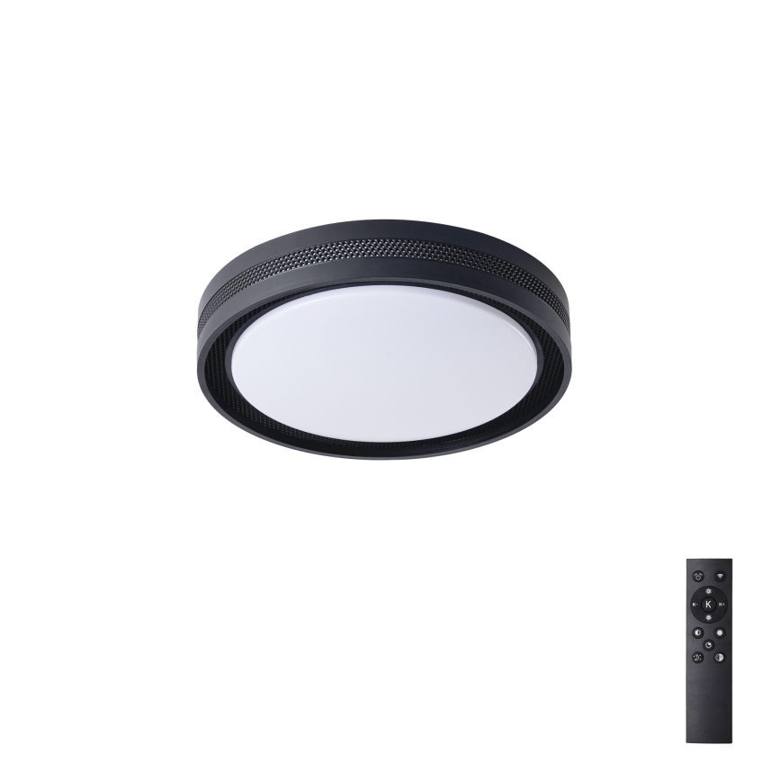 Brilagi - Candeeiro de teto LED regulável KREON LED/54W/230V 3000-6000K preto diâmetro 38 cm + comando remoto