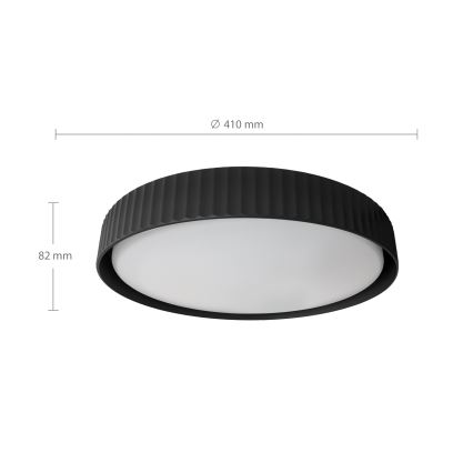 Brilagi - Plafon LED dimável LUCIA LED/48W/230V 3000-6500K Ø 41 cm preto + controlo remoto