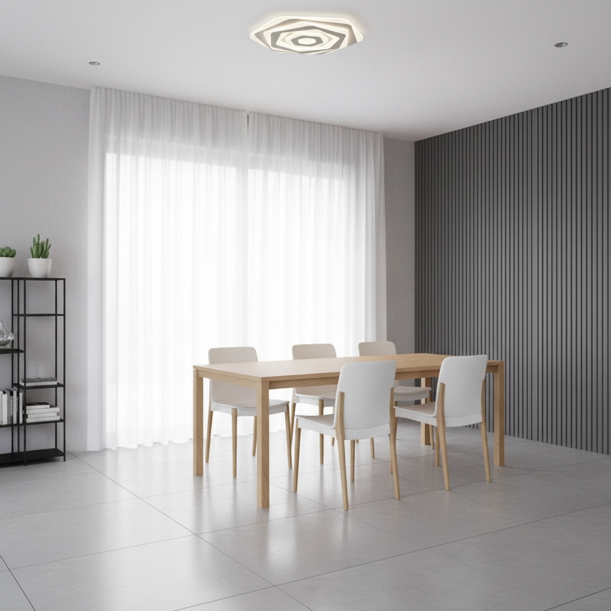 Brilagi - Candeeiro de teto LED dimerizável MODERN, 85 W, 230 V, 3000–6000 K, Ø 53 cm + comando remoto