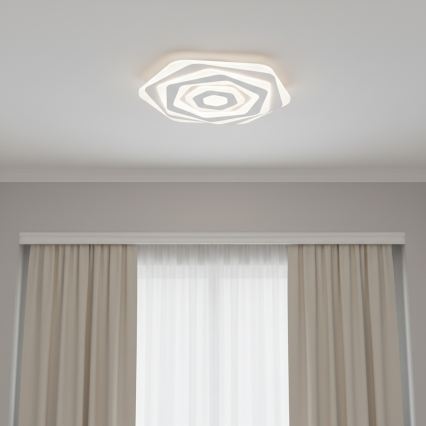 Brilagi - Candeeiro de teto LED dimerizável MODERN, 85 W, 230 V, 3000–6000 K, Ø 53 cm + comando remoto