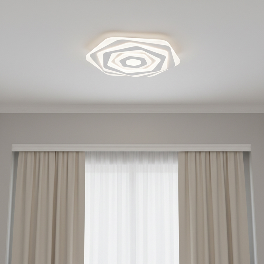 Brilagi - Candeeiro de teto LED dimerizável MODERN, 85 W, 230 V, 3000–6000 K, Ø 53 cm + comando remoto