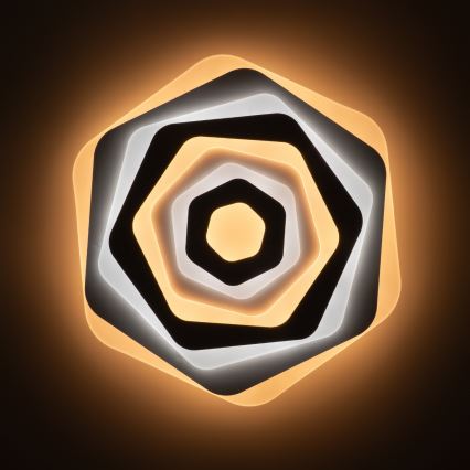 Brilagi - Candeeiro de teto LED dimerizável MODERN, 85 W, 230 V, 3000–6000 K, Ø 53 cm + comando remoto
