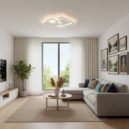 Brilagi - Candeeiro de teto LED regulável MODERN LED/93W/230V 3000-6000K 48,5x48,5 cm + controlo remoto