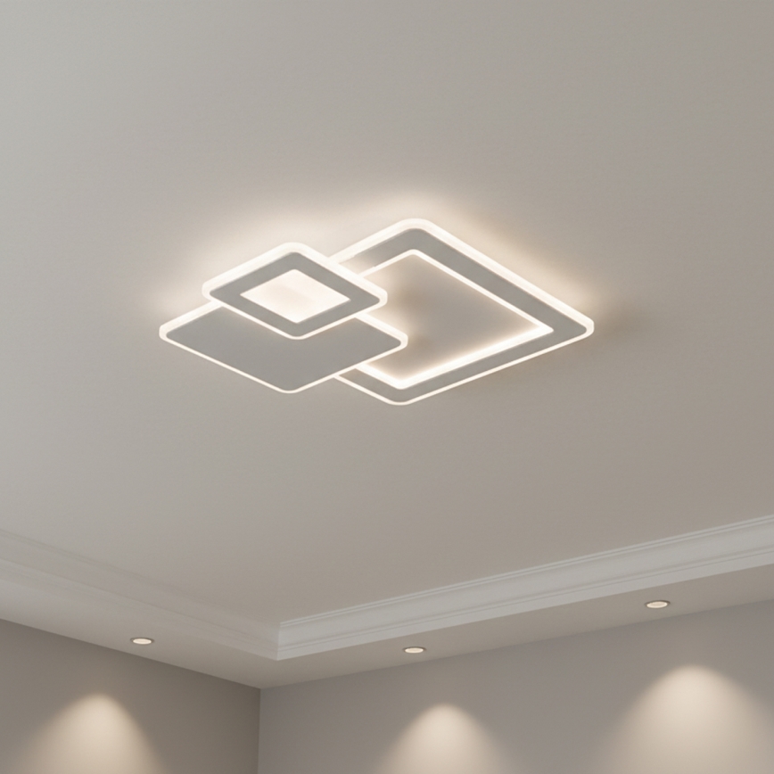 Brilagi - Candeeiro de teto LED regulável MODERN LED/93W/230V 3000-6000K 48,5x48,5 cm + controlo remoto