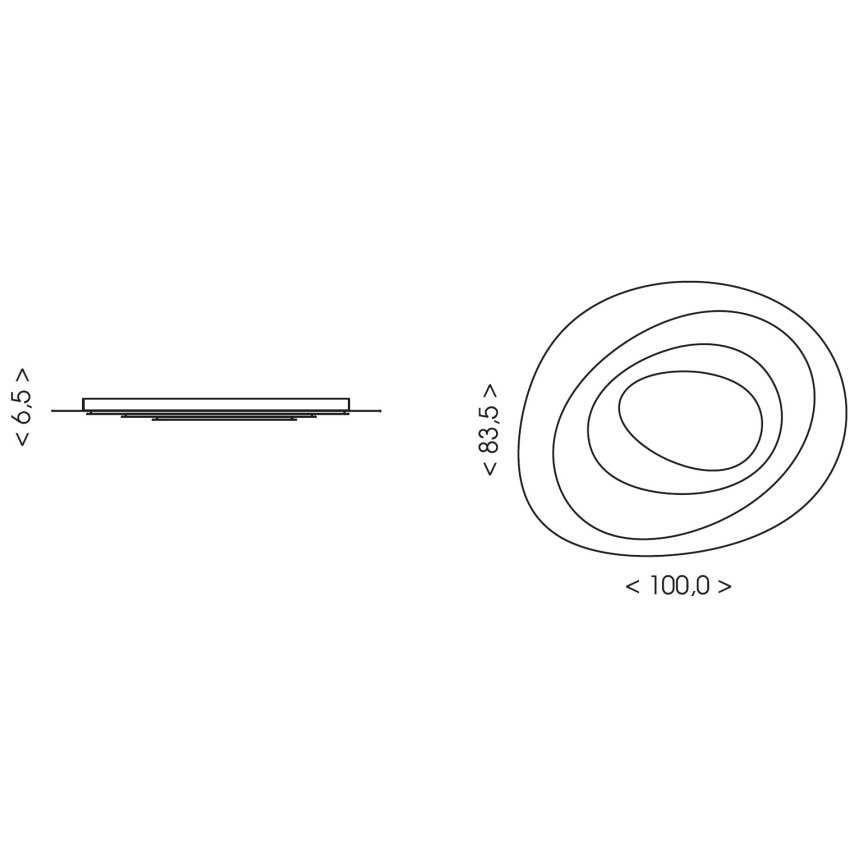 Brilagi - Candeeiro de tecto LED dimerizável MODERN MAXI LED/105W/230V 3000-6000K 83,5x100 cm + comando à distância