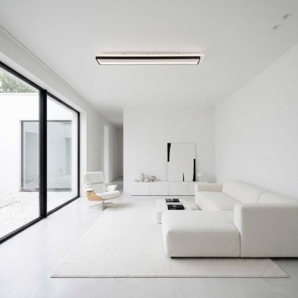Brilagi - LED Luminária de teto dimerizável OUTLINE LED/90W/230V 3000-6000K 18x100 cm branca/preta + controlo remoto