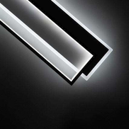 Brilagi - LED Luminária de teto dimerizável OUTLINE LED/90W/230V 3000-6000K 18x100 cm branca/preta + controlo remoto