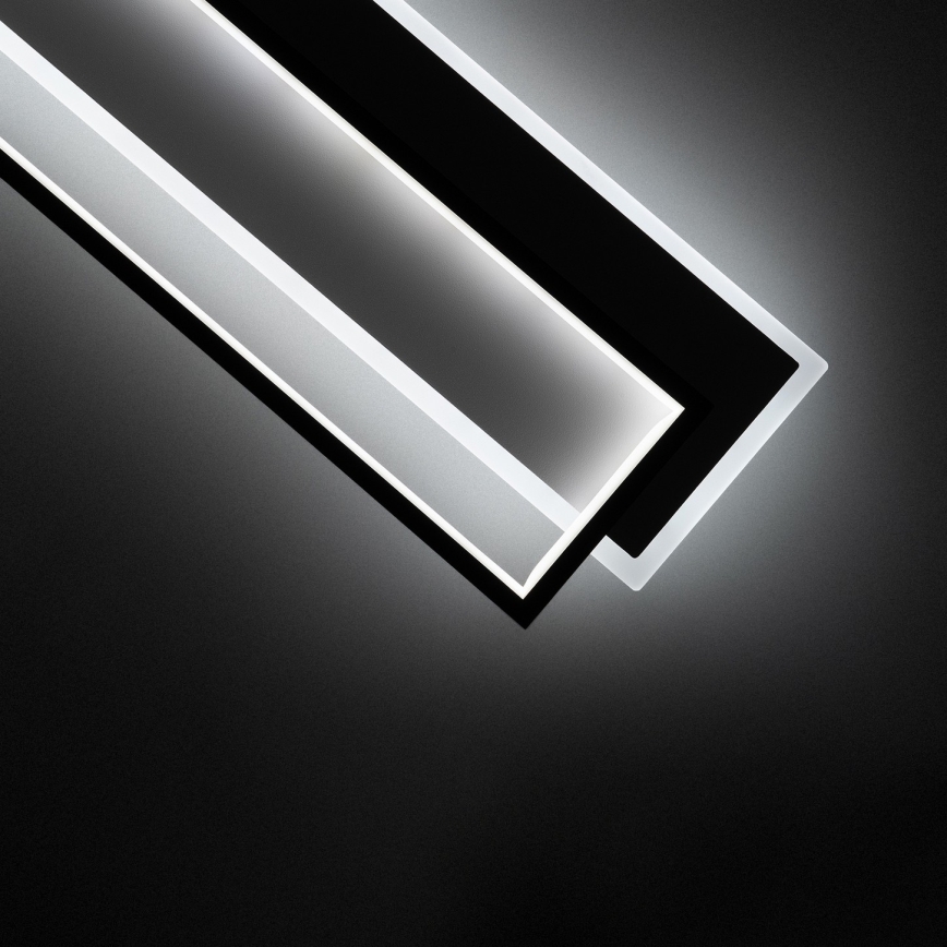 Brilagi - LED Luminária de teto dimerizável OUTLINE LED/90W/230V 3000-6000K 18x100 cm branca/preta + controlo remoto