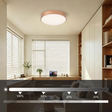 Brilagi - Candeeiro de tecto LED dimerizável POOL LED/48W/2300V 3000-6000K Ø 40 cm bronze + comando remoto