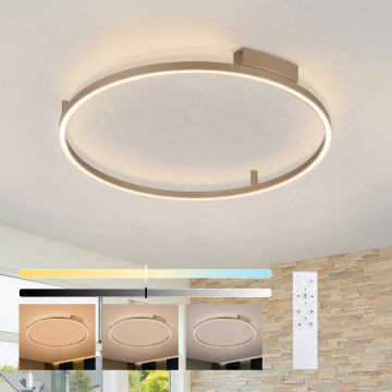 Brilagi - Candeeiro de tecto LED regulável PORTOFINO LED/60W/230V 3000-6000K Ø 80 cm bege + comando remoto