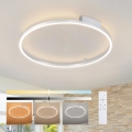 Brilagi - Candeeiro de tecto LED regulável PORTOFINO LED/60W/230V 3000-6000K Ø 80 cm prateado + comando remoto