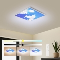 Brilagi - Candeeiro de tecto LED regulável SLIMFRAME LED/58W/230V 60x60 cm 3000-6000K prateado/azul + controlo remoto