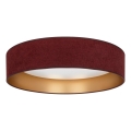 Brilagi - Candeeiro de tecto LED regulável VELVET SMARTIX LED/24W/230V 3000-6000K Ø 45 cm vinho/dourado Wi‑Fi Tuya Beacon + controlo remoto