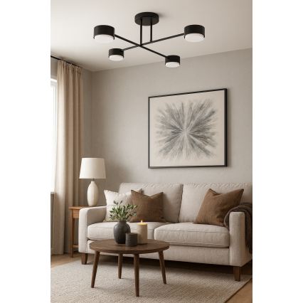 Brilagi - LED RGB+CCT lustre sobreposto dimerizável MONO 4xGX53/14W/230V 2700-6500K Wi-Fi Tuya preto