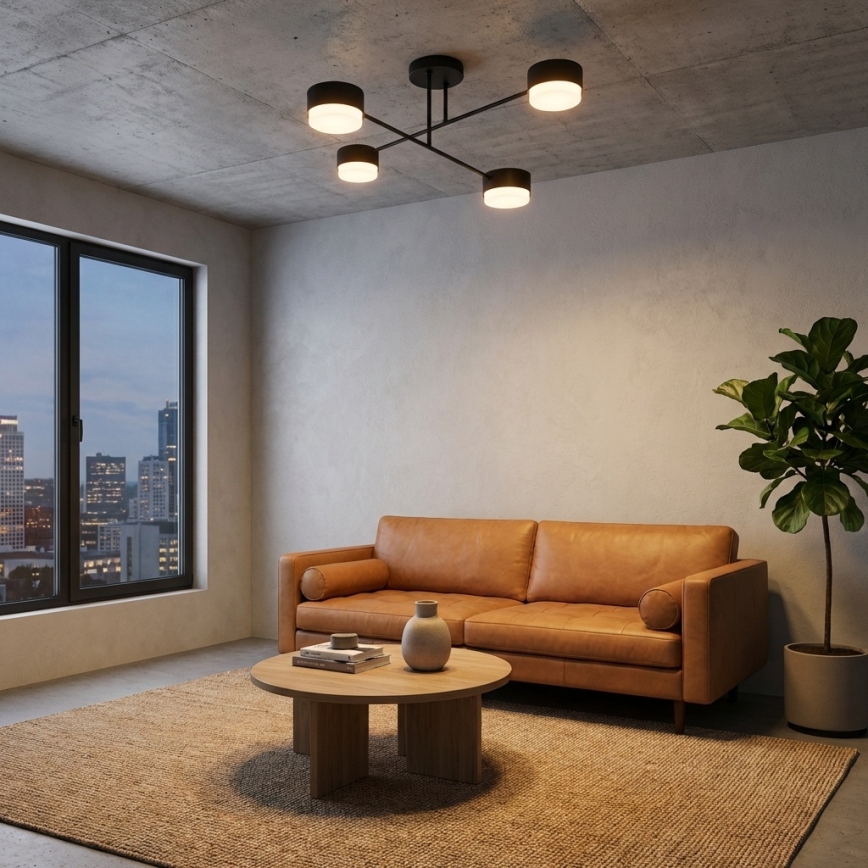 Brilagi - LED RGB+CCT lustre sobreposto dimerizável MONO 4xGX53/14W/230V 2700-6500K Wi-Fi Tuya preto