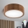 Brilagi - Candeeiro de tecto LED RGBW dimerizável CARVALHO 1xE27/9W/230V 2700-6500K Wi-Fi, acabamento em carvalho, diâmetro 27,5 cm