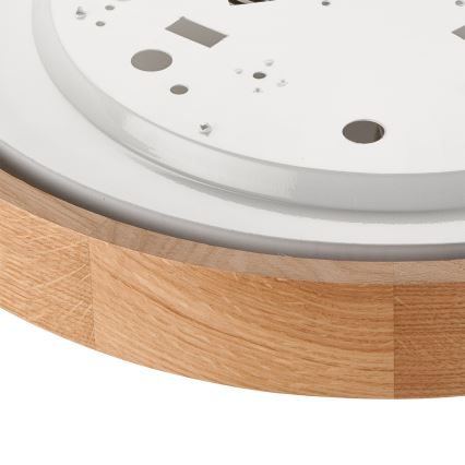 Brilagi - Luminária de teto LED RGBW dimerizável CARVALHO 2xE27/15W/230V 2700–6500K Wi-Fi, carvalho Ø 37,5 cm