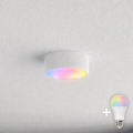 Brilagi - Candeeiro de tecto LED RGBW dimerizável para casa de banho CLARE 1xE27/9W/230V 2700–6500K Ø 20 cm IP54 Wi‑Fi branco