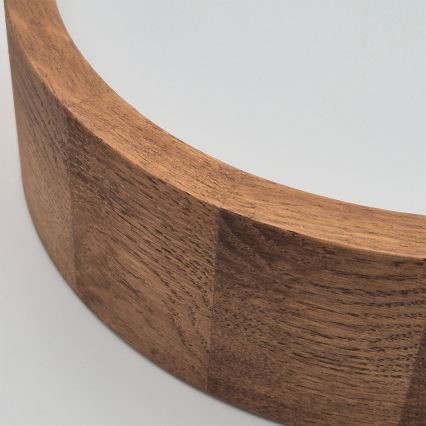 Brilagi - Candeeiro de tecto LED RGBW dimerizável CARVALHO 1xE27/15W/230V 2700-6500K Wi-Fi, acabamento em carvalho, diâmetro 27,5 cm