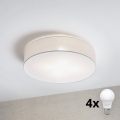 Brilagi - Candeeiro de tecto LED SIRIJA 4xE27/60W/230V diâmetro 60 cm branco