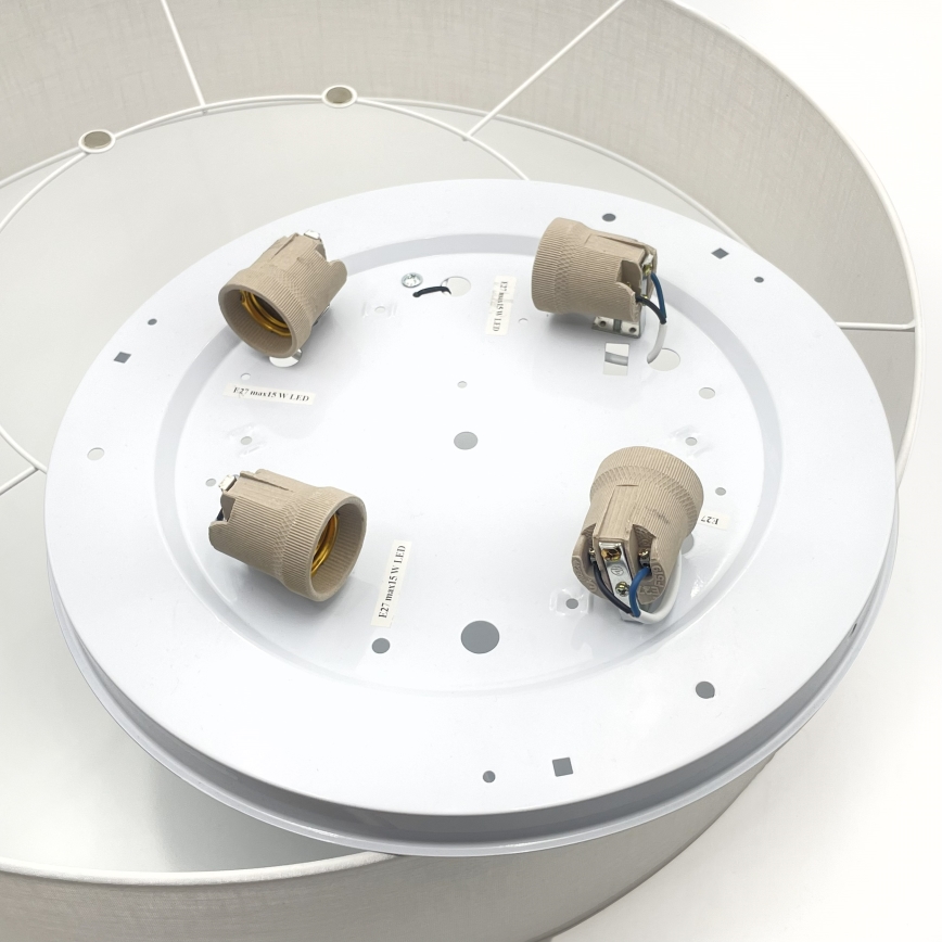 Brilagi - Candeeiro de tecto LED SIRIJA 4xE27/60W/230V diâmetro 60 cm branco