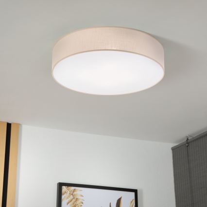 Brilagi - Candeeiro de tecto LED SIRIJA 4xE27/60W/230V Ø 60 cm bege