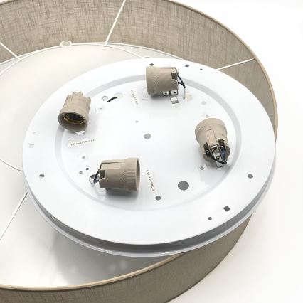 Brilagi - Candeeiro de tecto LED SIRIJA 4xE27/60W/230V Ø 60 cm bege