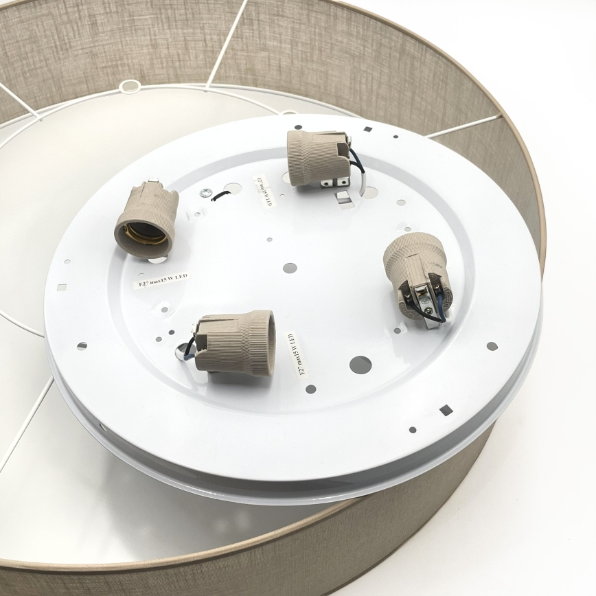 Brilagi - Candeeiro de tecto LED SIRIJA 4xE27/60W/230V Ø 60 cm bege