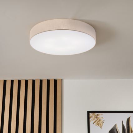 Brilagi - Candeeiro de tecto LED SIRIJA 6xE27/15W/230V Ø 80 cm bege