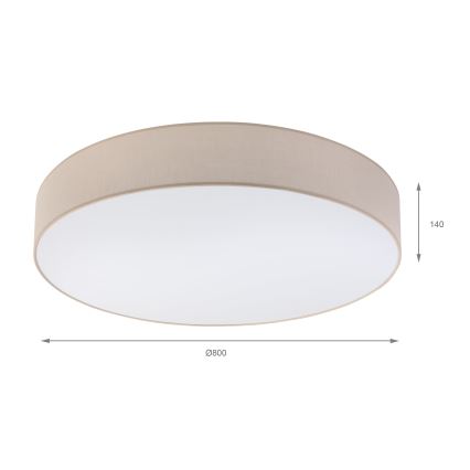 Brilagi - Candeeiro de tecto LED SIRIJA 6xE27/15W/230V Ø 80 cm bege