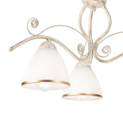 Brilagi - Candeeiro de tecto LED sobreposto ANTICO 3xE27/60W/230V 3000K, acabamento branco patinado