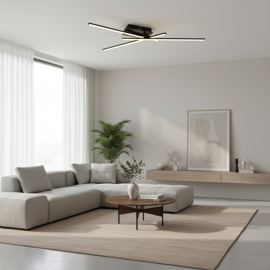 Brilagi - Luminária de teto LED STRIPES LED/30W/230V 51x78 cm preta