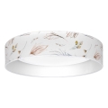 Brilagi - Candeeiro de tecto LED VELVET SIMPLE, 24 W, 230 V, 3000 K, Ø 45 cm, branco / padrão floral