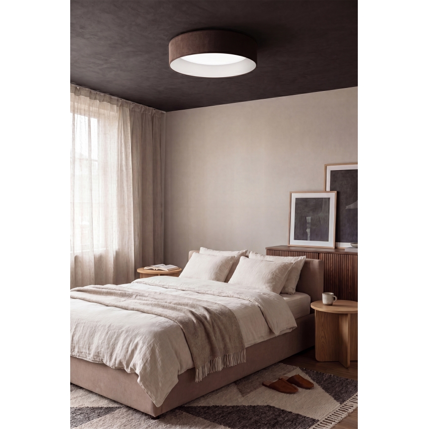 Brilagi - Candeeiro de tecto LED VELVET SIMPLE 24W/230V 4000K Ø 45 cm castanho