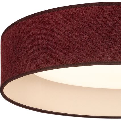 Brilagi - Candeeiro de tecto LED VELVET SIMPLE LED/24W/230V 3000K diâmetro 45 cm bordô