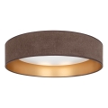 Brilagi - Candeeiro de tecto LED VELVET SIMPLE LED/24W/230V 3000K Ø 45 cm castanho/dourado